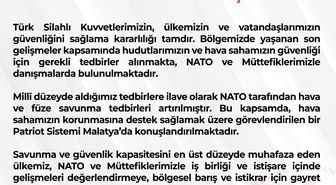 MSB: Türk hava sahasının korunmasına destek için Patriot sistemi Malatya'da konuşlandırıldı