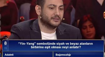 'Yin-Yang' sembolünde siyah ve beyaz alanların birbirine eşit olması neyi anlatır?