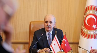 TBMM Başkanı Kurtulmuş, KKTC-Türkiye Parlamentolar Arası Dostluk Grubu Başkanı Canaltay'ı kabul etti