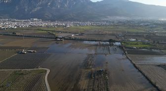 Manisa'da taşkın sonrası su içinde kalan Gediz Ovası normale döndü