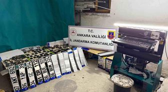 Ankara'da sahte plaka basımı yapan 2 şüpheli gözaltına alındı