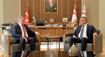 KKTC Cumhurbaşkanı Tufan Erhürman, Türkiye Cumhuriyeti Gençlik ve Spor Bakanı Dr. Osman Aşkın Bak'ı kabul etti