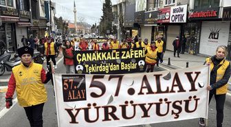 57'nci Alay Vefa Yürüyüşü Tekirdağ'da başladı