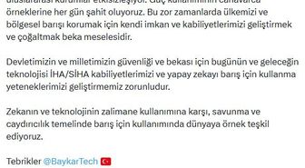 AK Parti Sözcüsü Çelik: İHA/SİHA kabiliyetlerimizi barış için kullanma yeteneklerimizi geliştirmemiz zorunludur