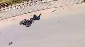 Motosiklet sürücüsü ölümden döndü