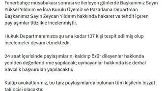 Samsunspor, hakaret ve tehdit paylaşımları için 137 kişi hakkında hukuki işlem başlatacak