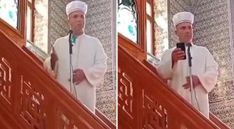 Trabzon'da imamdan hutbe sırasında telefonla ilgilenen cemaate tepki