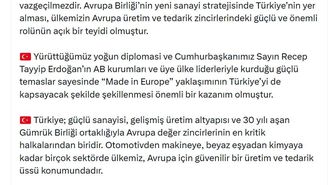 Ticaret Bakanı Bolat: Türkiye, Avrupa Üretim Zincirinde Kritik Rol Oynayacak