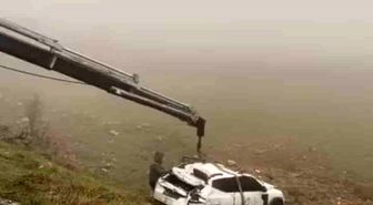 Mardin'de yol kenarına devrilen otomobilin sürücüsü yaralandı