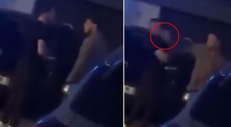 Kavga sırasında atılan sert tokat şahsı yerden yere vurdu