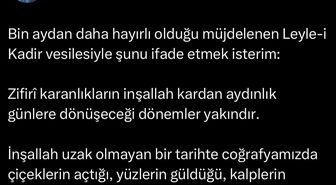 Cumhurbaşkanı Erdoğan, Kadir Gecesi'nde Barış ve Huzur Temennisi Yaptı