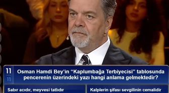 Osman Hamdi Bey'in 'Kaplumbağa Terbiyecisi tablosunda pencerenin üzerindeki yazı hangi anlama gelmektedir?