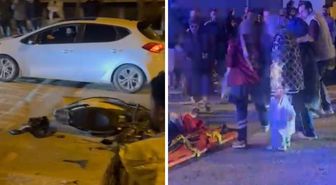 Batman'da feci kaza! Otomobil ile motosiklet çarpıştı