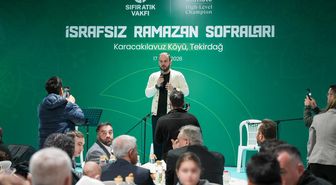 Sıfır Atık Vakfı'nın 'İsrafsız Ramazan Sofraları Programının' son durağı Tekirdağ Karacakılavuz köyü oldu