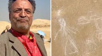 Tur rehberi Mısır'da 4 bin yıllık piramide çöp adam ve kadın çizdi, hapis cezası alabilir