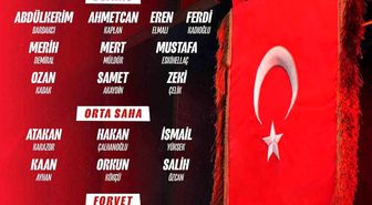 A Milli Futbol Takımı'nın, FIFA Dünya Kupası play-off maçları kadrosu açıklandı