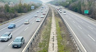 Bayram tatili dönüşünde Bolu'da trafikte hafif yoğunluk