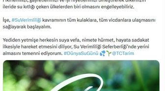 Emine Erdoğan'dan 'Dünya Su Günü' mesajı