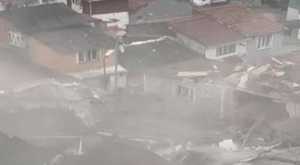 Fatih'te 2 binanın çökmesinin ardından yaşananlar kamerada