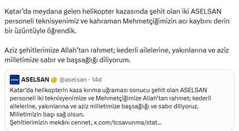 ASELSAN Genel Müdürü Akyol'dan Taziye Mesajı