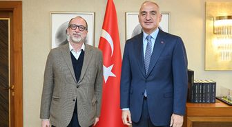 Kültür ve Turizm Bakanı Mehmet Nuri Ersoy, İtalyan küratör Luca Molinari ile görüştü