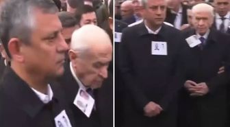 Cenaze töreninde Özel ile Bahçeli arasında dikkat çeken anlar