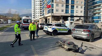 Söke'de meydana gelen trafik kazasında motosiklet sürücüsü yaralandı