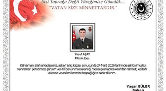 Ağrı'da askeri araç kazası: 1 uzman çavuş şehit oldu