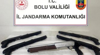 Bolu'da ruhsatsız 5 av tüfeği ele geçirildi