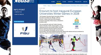 Erzurum, 2028 Avrupa Üniversiteler Kış Oyunları'na ev sahipliği yapacak