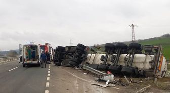 Tekirdağ'da Tanker Devrildi: 1 Ölü