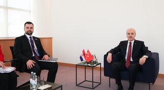 TBMM Başkanı Kurtulmuş, Boşnak Ulusal Azınlık Konseyi Başkanı Hodzic'i kabul etti