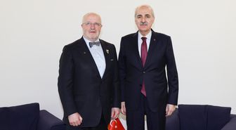TBMM Başkanı Numan Kurtulmuş, Litvanya Meclis Başkanı ile Görüştü