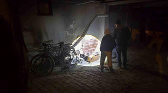 Apartman garajında çıkan yangın maddi hasara yol açtı
