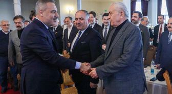 Bakan Fidan, Filistin'e Destek Platformu üyeleriyle bir araya geldi