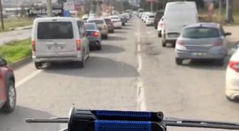 Diyarbakır'da itfaiye ekiplerine 'fermuar' sistemiyle yol verdiler