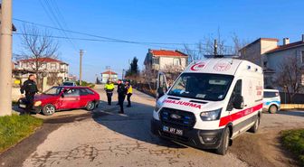 Keşan'da iki otomobilin çarpıştığı kazada 1 kişi yaralandı