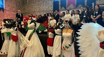 Meslek lisesi öğrencileri Filistin'i kumaşla anlattı