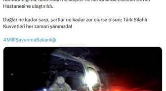Kahramanmaraş'ta yaralanan dağcı, askeri helikopterle kurtarıldı