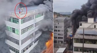 Can pazarı! Alevlerin sardığı binada mahsur kaldılar