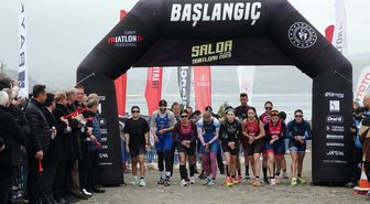 Salda Gölü'nde 'Duatlon' heyecanı