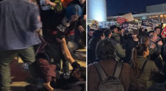 Tel Aviv'de savaş karşıtı protestoya polis müdahale etti, çok sayıda gözaltı var