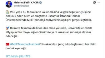 Bakan Kacır: Öğrencilerimize yeni imkanlar sunmaya devam edeceğiz