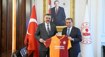 Galatasaray Başkanı Dursun Özbek'ten İçişleri Bakanı Mustafa Çiftçi'ye ziyaret