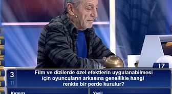 Film ve dizilerde özel efektlerin uygulanabilmesi için oyuncuların arkasına genellikle hangi renkte bir perde kurulur?