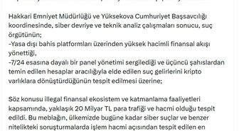 Hakkari merkezli 18 ilde 'yasa dışı bahis' operasyonu: 52 gözaltı