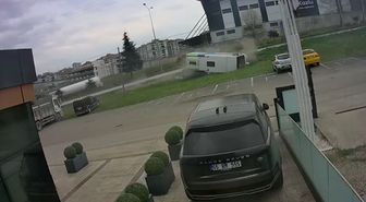 Samsun'da Otobüs Kazası Güvenlik Kamerasında