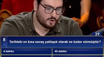 Tarihteki en kısa savaş yaklaşık olarak ne kadar sürmüştür?