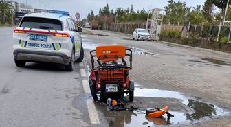 Alanya'da vinçle çarpışan elektrikli motosikletin sürücüsü öldü