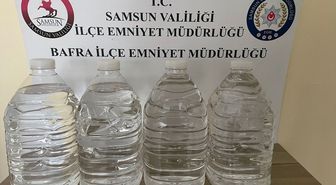 Bafra'da 20 litre kaçak etil alkol ele geçirildi